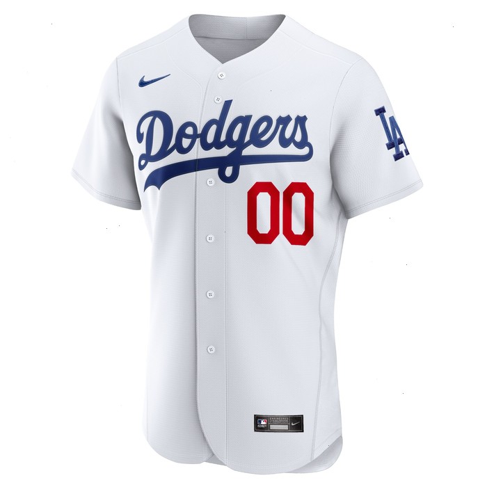 Los Angeles Dodgers Nike Home Authentic Custom Patch Jersey - White