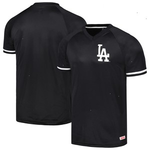 Los Angeles Dodgers Stitches Black Raglan V-Neck Jersey