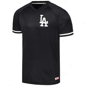 Los Angeles Dodgers Stitches Black Raglan V-Neck Jersey