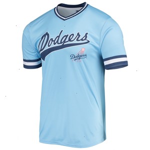 Los Angeles Dodgers Stitches Cooperstown Collection V-Neck Team Color Jersey - Blue/Royal