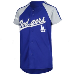 Los Angeles Dodgers Stitches Youth Team Jersey - Royal/Gray