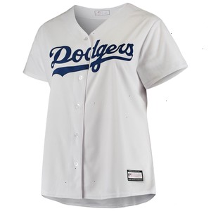 Los Angeles Dodgers Women's Plus Size Sanitized Replica Team Jersey - White