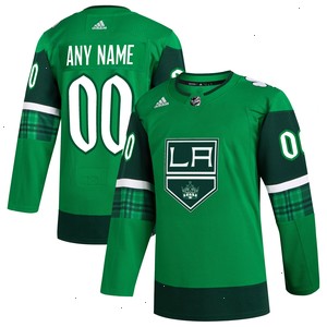 Los Angeles Kings adidas St. Patrick's Day Authentic Custom Jersey - Kelly Green