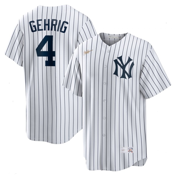 Lou Gehrig New York Yankees Nike Home Cooperstown Collection Player Jersey - White