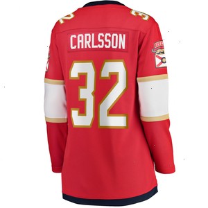 Lucas Carlsson Florida Panthers Fanatics Branded Women's Home Breakaway Player Jersey - Red