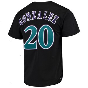 Luis Gonzalez Arizona Diamondbacks Mitchell & Ness Cooperstown Collection Mesh Batting Practice Button-Up Jersey - Black