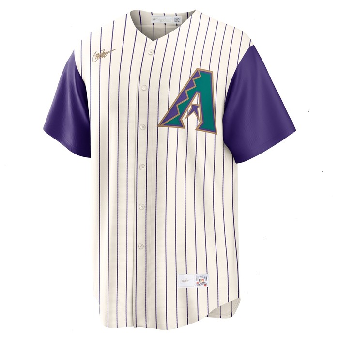 Luis Gonzalez Arizona Diamondbacks Nike Alternate Cooperstown Collection Player Jersey - Cream/Purple