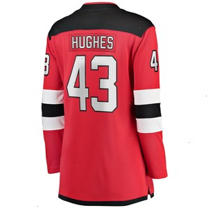 Luke Hughes New Jersey Devils Fanatics Branded Women's Home Breakaway Player Jersey - Red