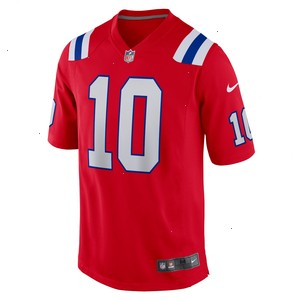 Mac Jones New England Patriots Nike Alternate Game Jersey - Red