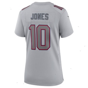 Mac Jones New England Patriots Nike Women's Atmosphere Fashion Game Jersey - Gray