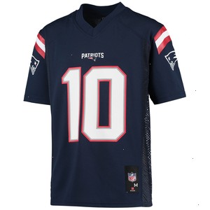 Mac Jones New England Patriots Youth Replica Player Jersey - Navy