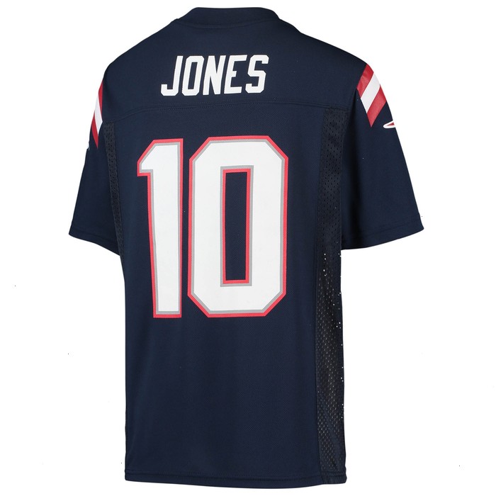 Mac Jones New England Patriots Youth Replica Player Jersey - Navy