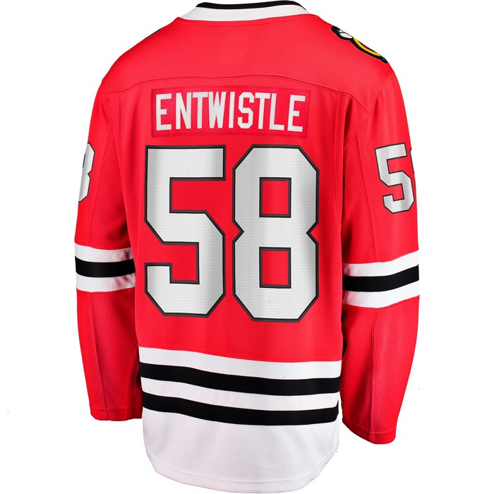 MacKenzie Entwistle Chicago Blackhawks Fanatics Branded Home Breakaway Player Jersey - Red