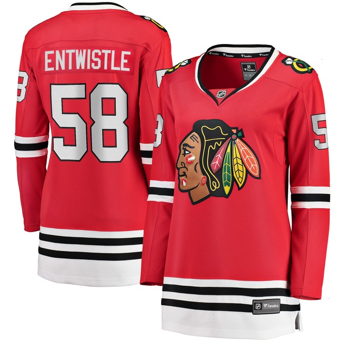 MacKenzie Entwistle Chicago Blackhawks Fanatics Branded Women's Home Breakaway Player Jersey - Red