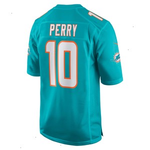 Malcolm Perry Miami Dolphins Nike Game Jersey - Aqua