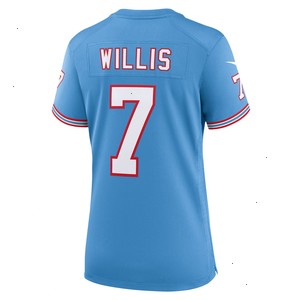 Malik Willis Tennessee Titans Nike Women's Oilers Throwback Player Game Jersey - Light Blue