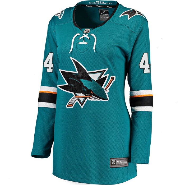 Marc-Edouard Vlasic San Jose Sharks Fanatics Branded Women's Breakaway Jersey - Teal