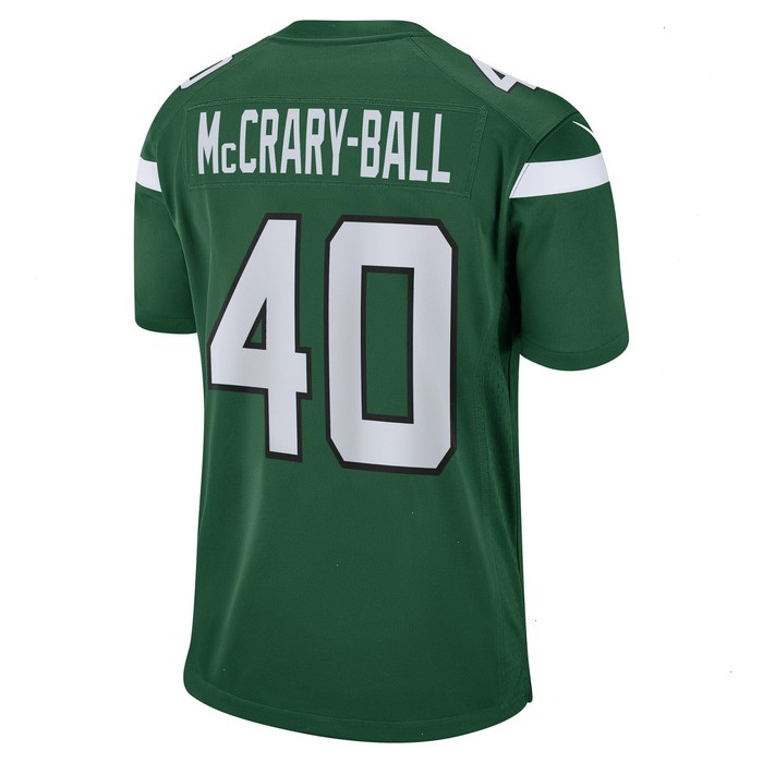 Marcelino McCrary-Ball New York Jets Nike Team Game Jersey - Gotham Green