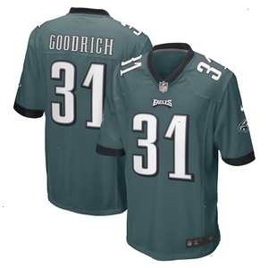 Mario Goodrich Philadelphia Eagles Nike Game Player Jersey - Midnight Green