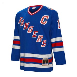 Mark Messier New York Rangers Mitchell & Ness 1993/94 Captain Patch Blue Line Player Jersey - Blue