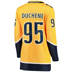 Matt Duchene Nashville Predators Fanatics Branded Women's Home Premier Breakaway Player Jersey - Gold