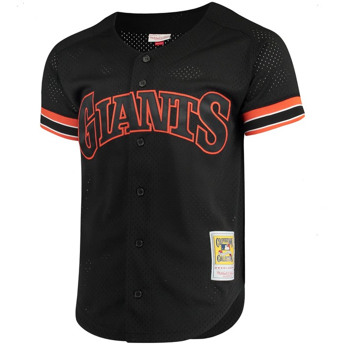 Matt Williams San Francisco Giants Mitchell & Ness Cooperstown Collection Mesh Batting Practice Button-Up Jersey - Black