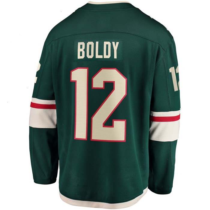 Matthew Boldy Minnesota Wild Fanatics Branded Home Breakaway Player Jersey - Green