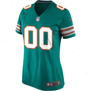 Miami Dolphins Nike Women's Alternate Custom Game Jersey - Aqua