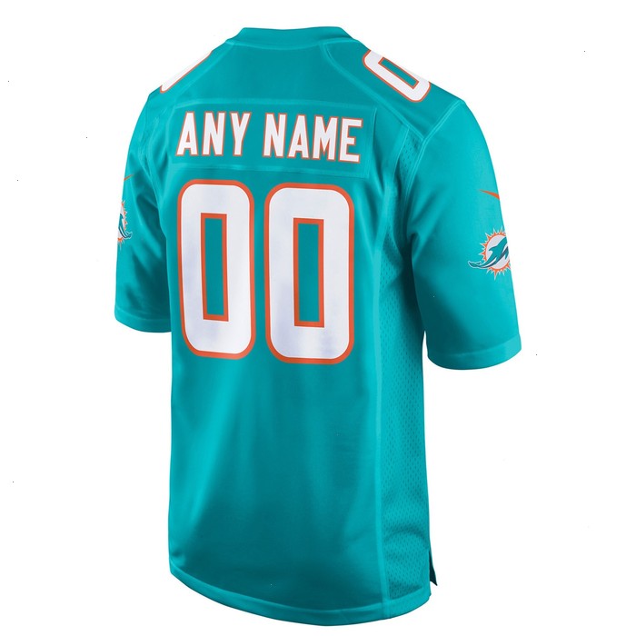 Miami Dolphins Nike Youth Custom Game Jersey - Aqua