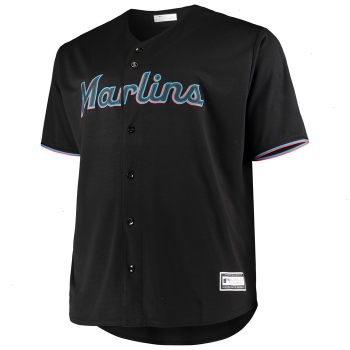 Miami Marlins Big & Tall Replica Team Jersey - Black