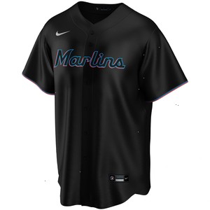 Miami Marlins Nike Alternate Replica Custom Jersey - Black