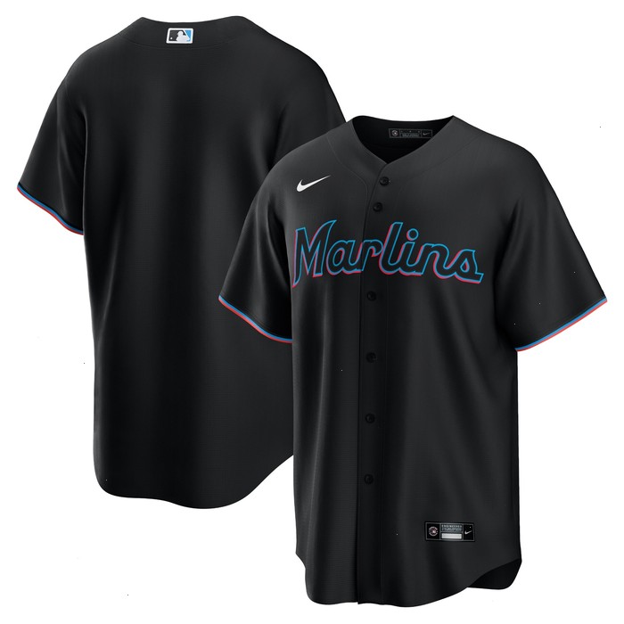 Miami Marlins Nike Alternate Replica Team Jersey - Black