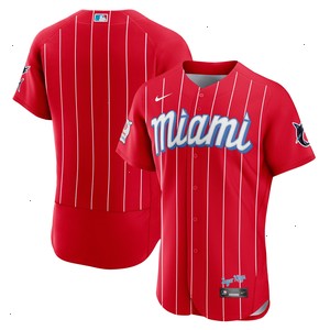 Miami Marlins Nike City Connect Authentic Jersey - Red