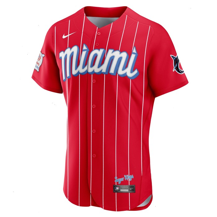 Miami Marlins Nike City Connect Authentic Jersey - Red