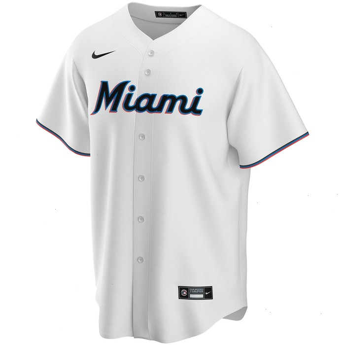 Miami Marlins Nike Home Replica Custom Jersey - White