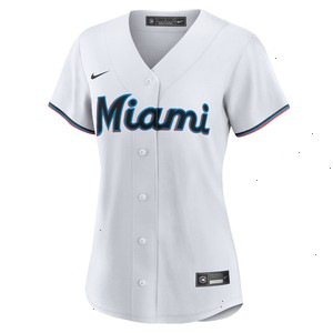 Miami Marlins Nike Women's Home Blank Replica Jersey - White