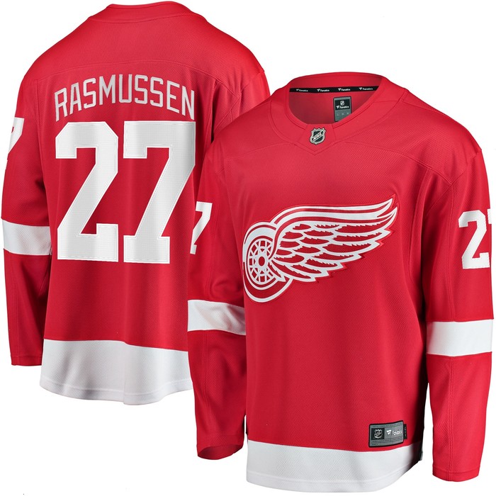 Michael Rasmussen Detroit Red Wings Fanatics Branded Home Breakaway Player Jersey - Red