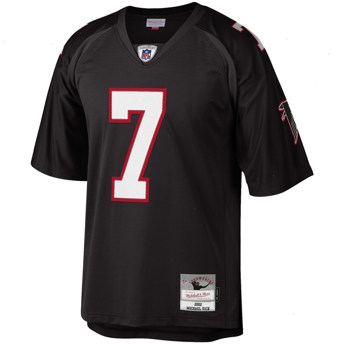 Michael Vick Atlanta Falcons Mitchell & Ness Big & Tall 2002 Retired Player Replica Jersey - Black