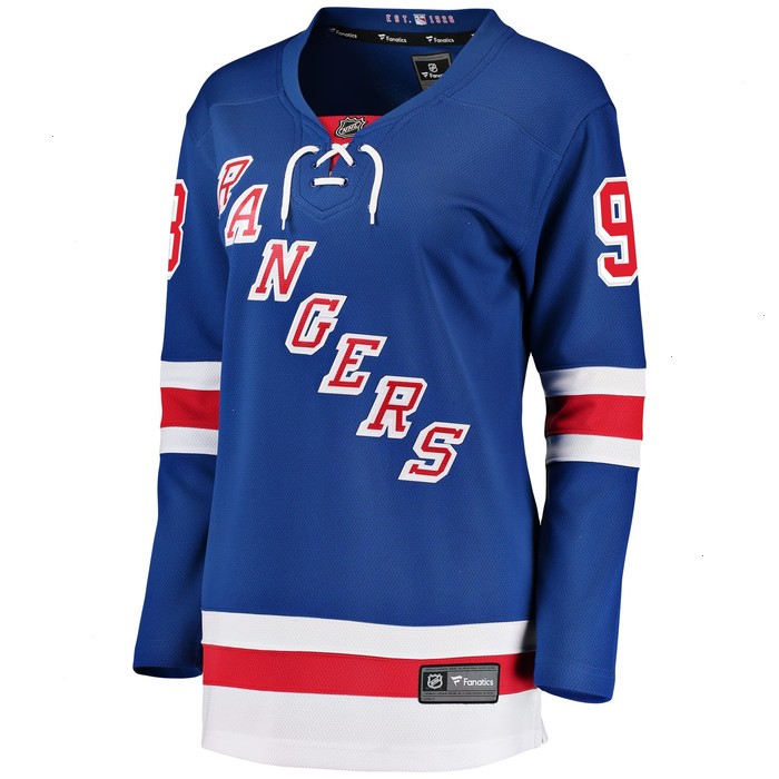 Mika Zibanejad New York Rangers Fanatics Branded Women's Breakaway Player Jersey - Blue