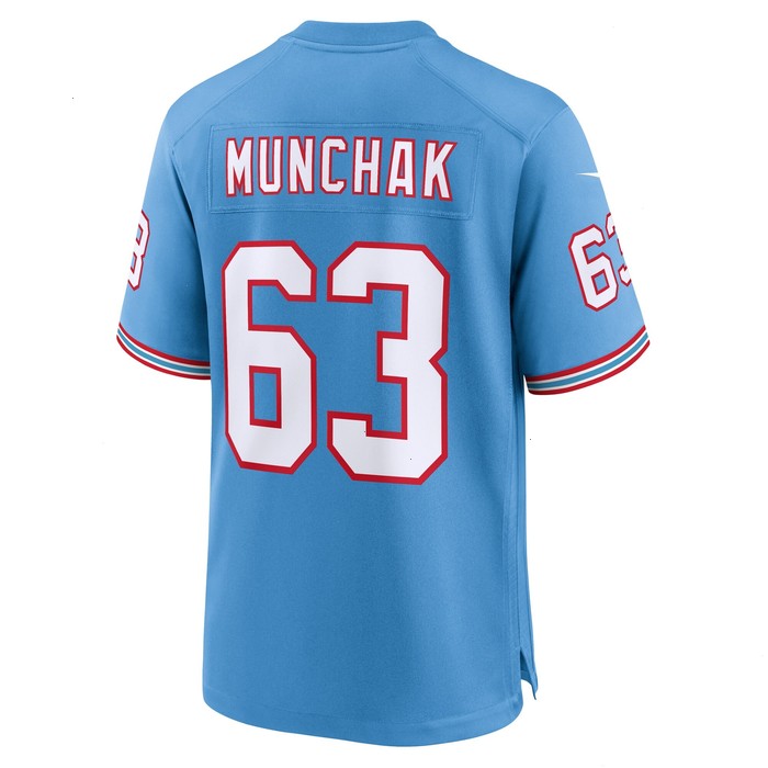 Mike Munchak Tennessee Titans Nike Oilers Throwback Retired Player Game Jersey - Light Blue