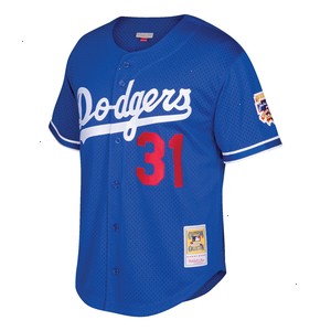 Mike Piazza Los Angeles Dodgers Mitchell & Ness Youth Cooperstown Collection Mesh Batting Practice Jersey - Royal