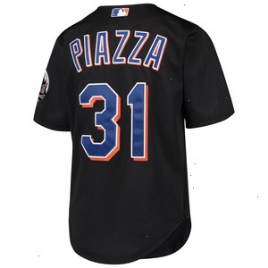 Mike Piazza New York Mets Mitchell & Ness Youth Cooperstown Collection Mesh Batting Practice Jersey - Black