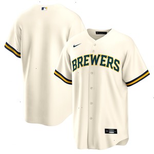 Milwaukee Brewers Nike Home Blank Replica Jersey - Cream