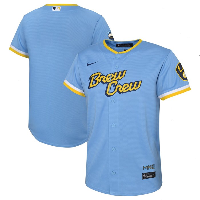 Milwaukee Brewers Nike Toddler 2022 City Connect Replica Team Jersey - Powder Blue