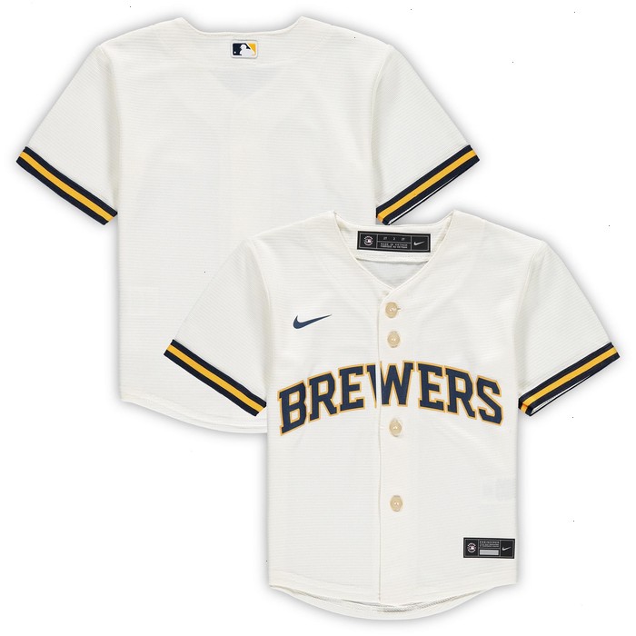 Milwaukee Brewers Nike Toddler Replica Team Jersey - Cream