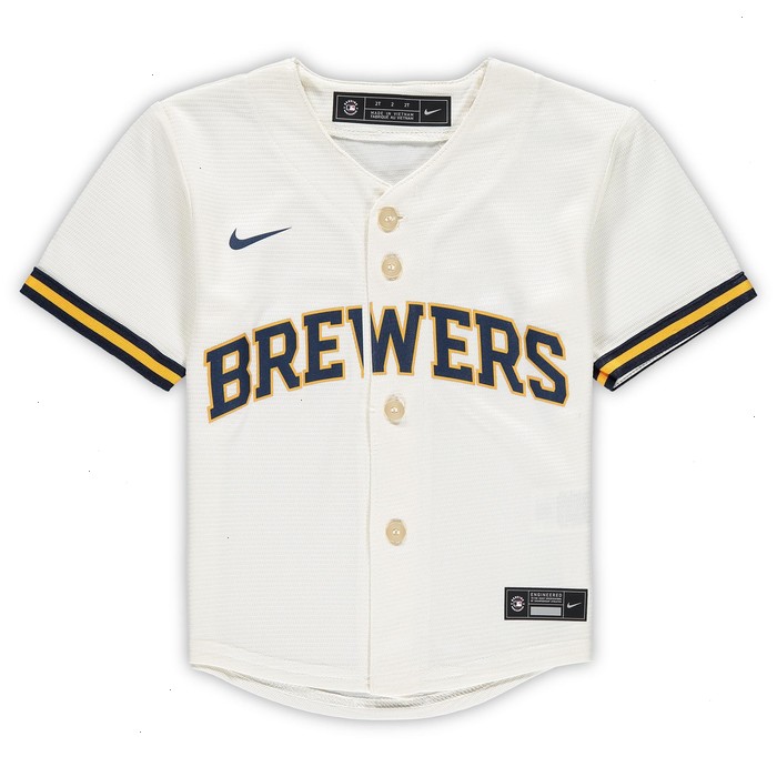 Milwaukee Brewers Nike Toddler Replica Team Jersey - Cream