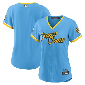 Milwaukee Brewers Nike Women's 2022 City Connect Replica Team Jersey - Powder Blue