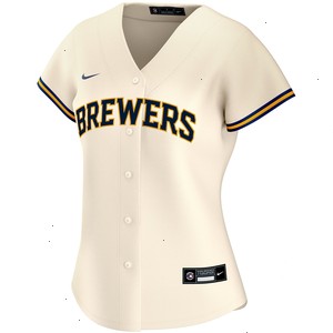 Milwaukee Brewers Nike Women's Home Replica Custom Jersey - Cream