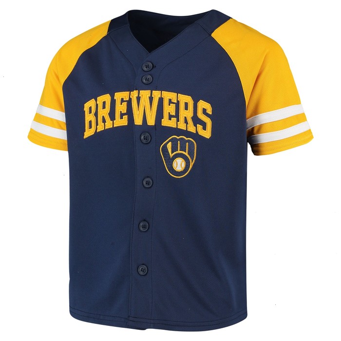 Milwaukee Brewers Youth Team Jersey - Navy/Gold