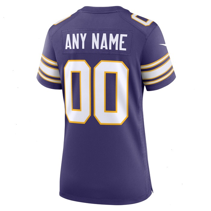 Minnesota Vikings Nike Women's Classic Custom Game Jersey - Purple